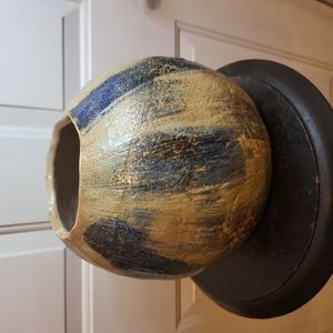 Vintage MCM Hand Thrown Ceramic Bowl 8 1/2"×9 1/2"